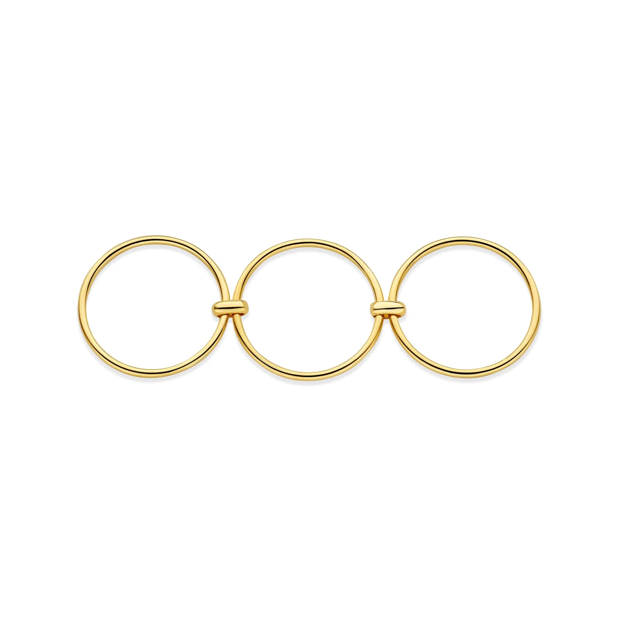 Cour d'Honneur Adora 14 karat golden 3-piece multiring