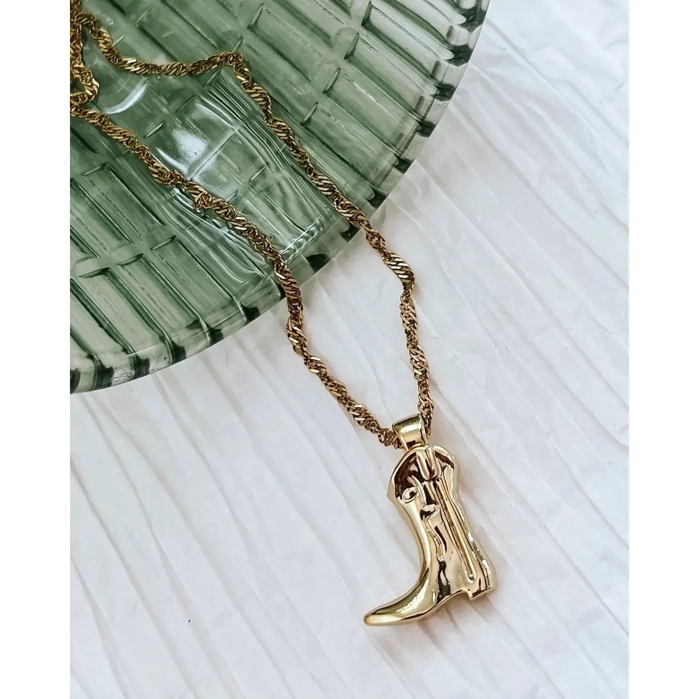 Cowgirl Up Boot Necklace