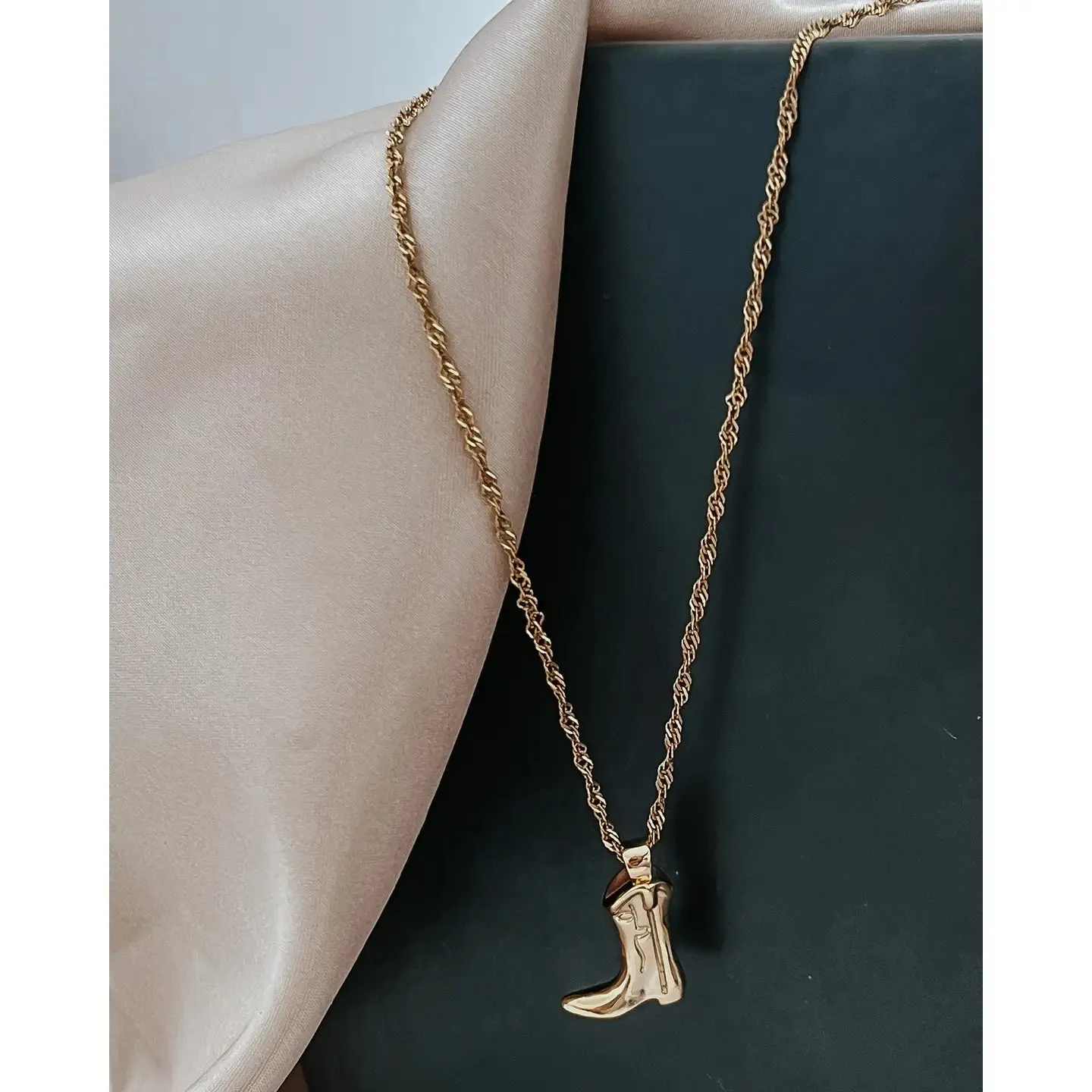 Cowgirl Up Boot Necklace