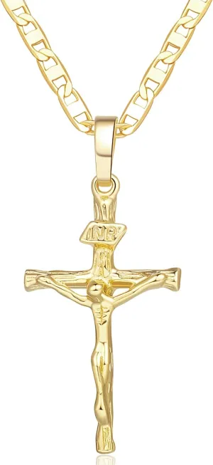Cross Necklace 14K Gold Necklaces for Women Crucifix Necklace Gold Cross Pendant Gifts for Women