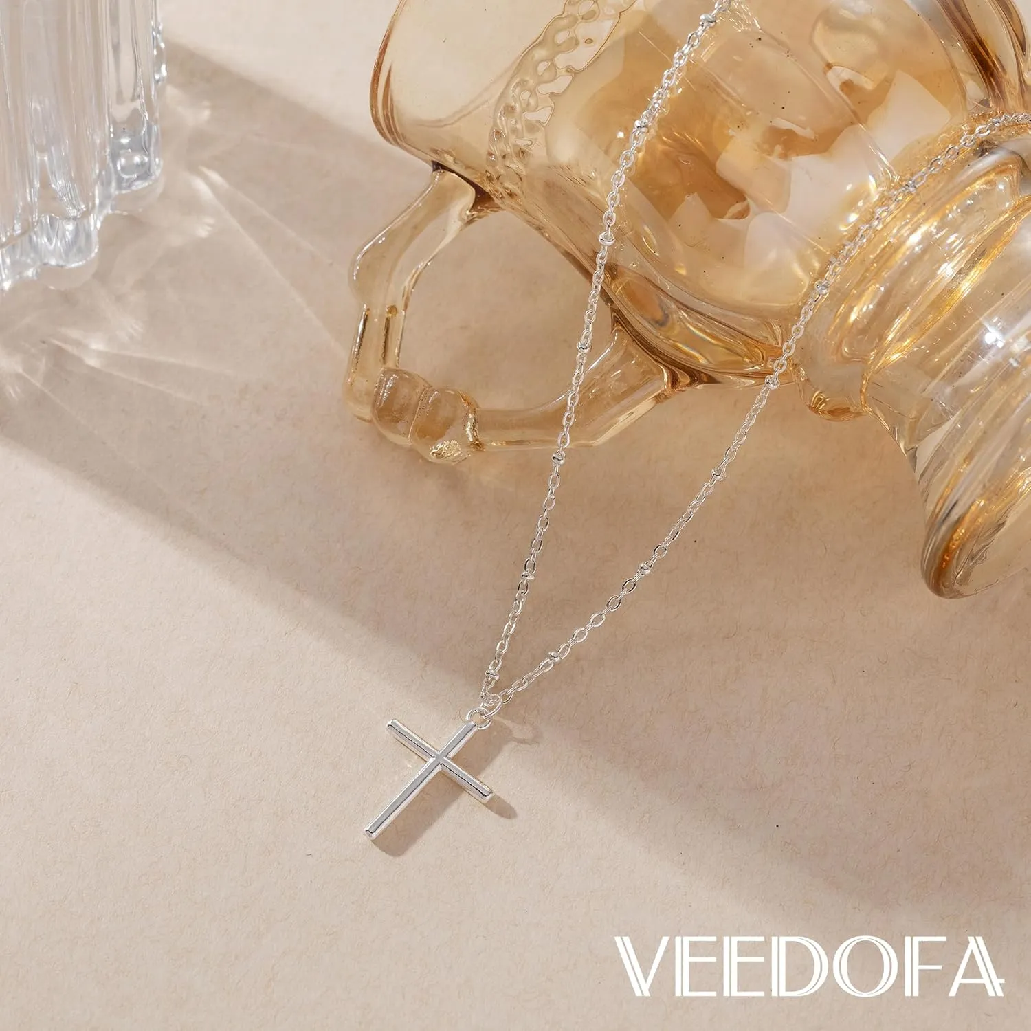 Cross Necklace for Women 14K Gold Plated/925 Sterling Silver Dainty Pendant Simple Trendy Non Tarnish Necklace for Women