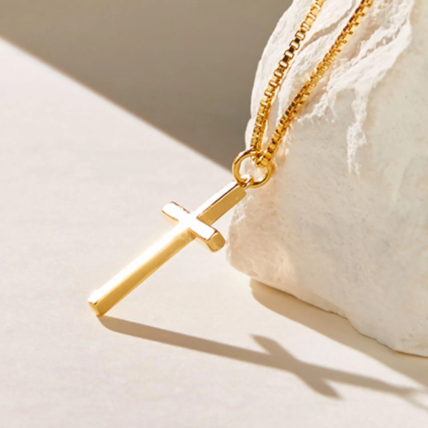 Cross Necklace for Women, Dainty14K Real Gold Silver Plated Cross Choker Pendant Jewelry Non Tarnish Waterproof Trendy Cute Simple Small Necklace Easter Christian Baptism Religious Faith Jewelry Gifts