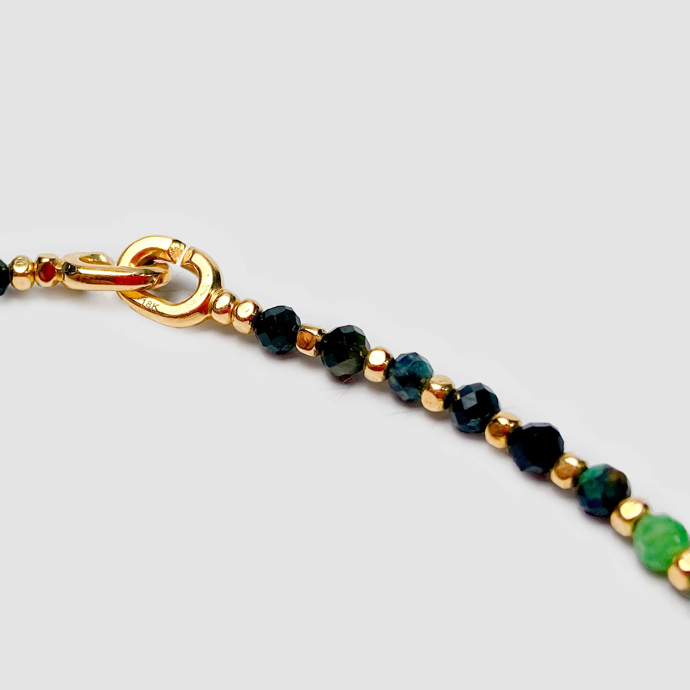 Crystal Bracelet in Yellow Gold / Red Pattern with White Diamonds