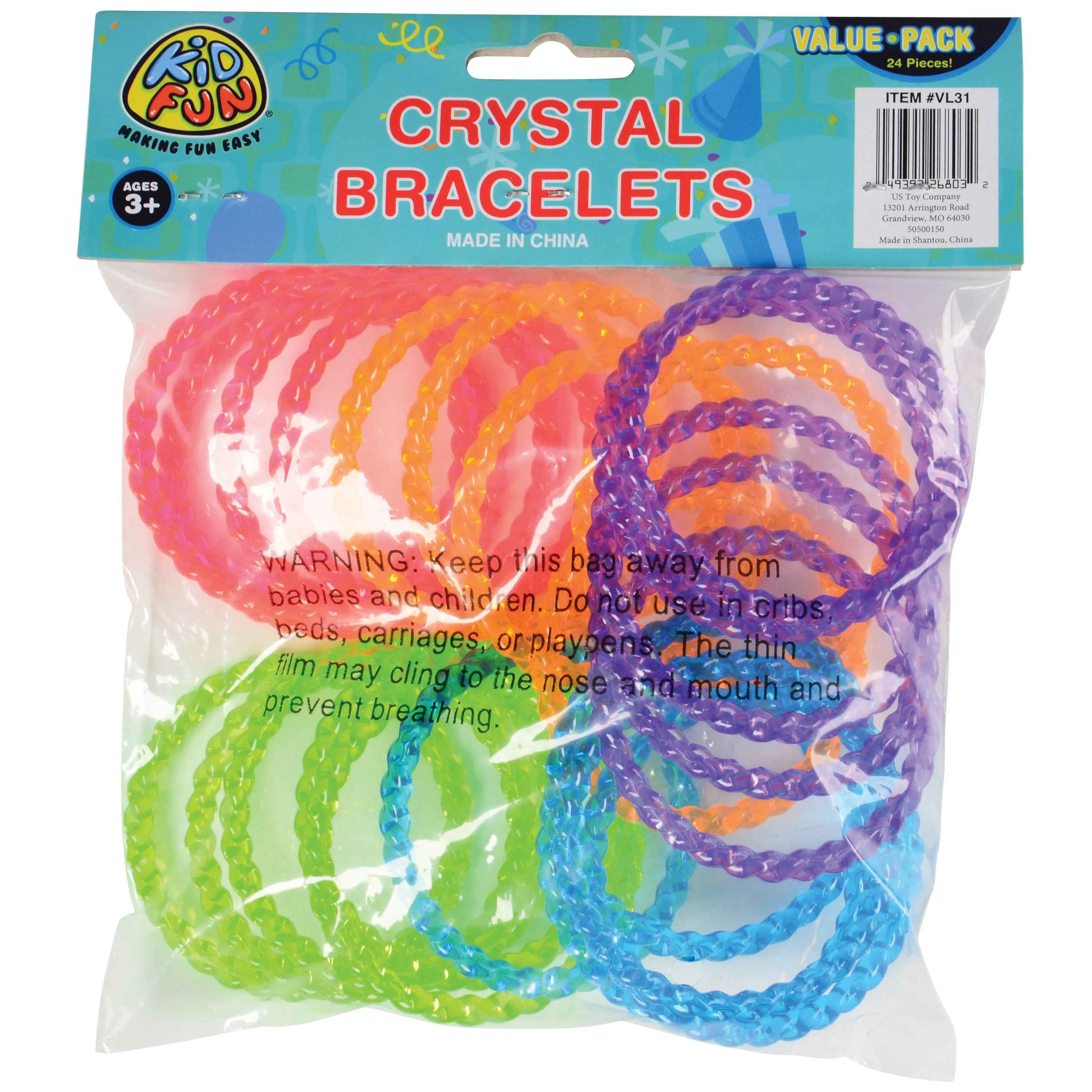 Crystal Bracelets/24 Per Pkg