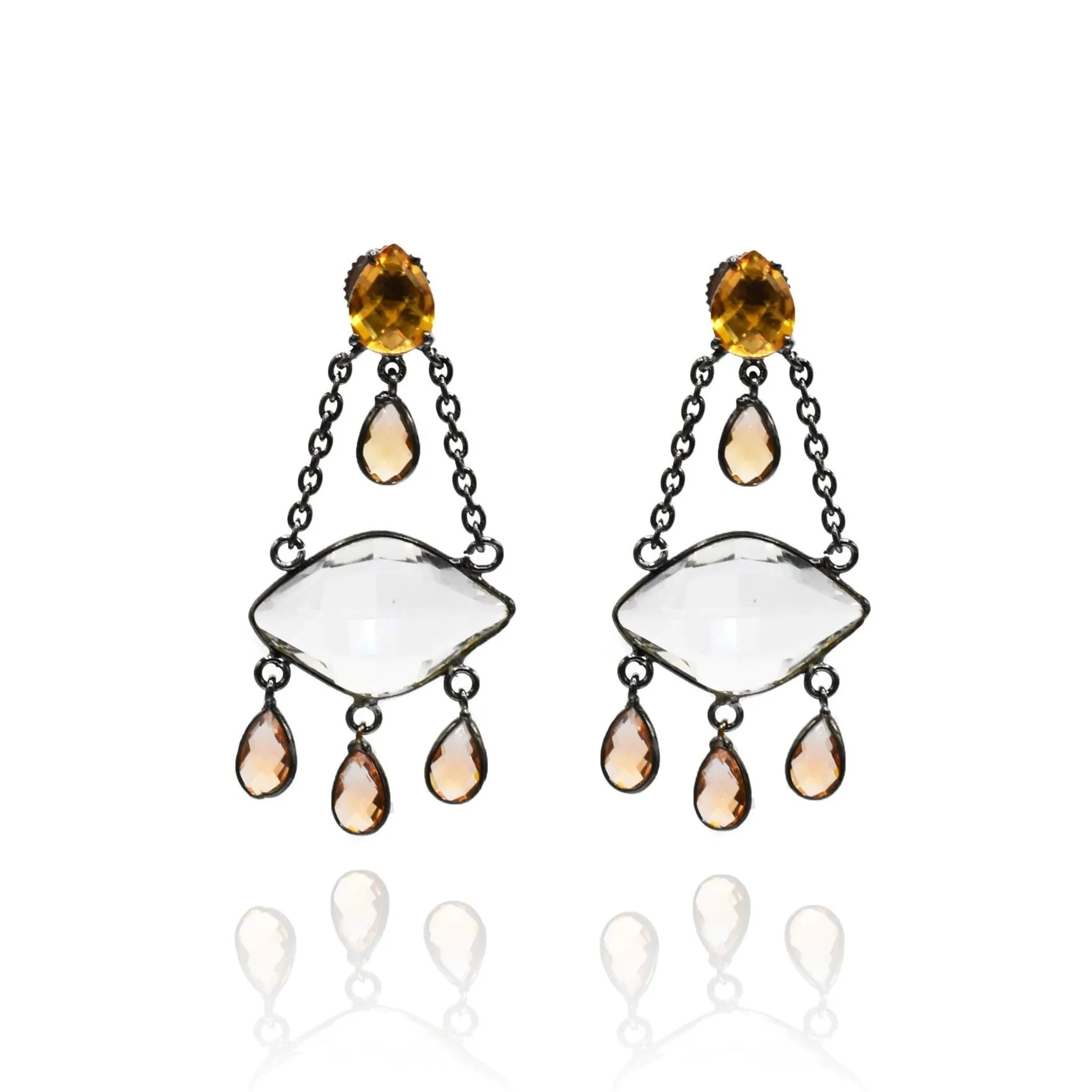 Crystal Colored Drops Earrings