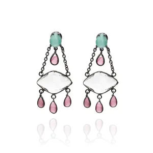 Crystal Colored Drops Earrings