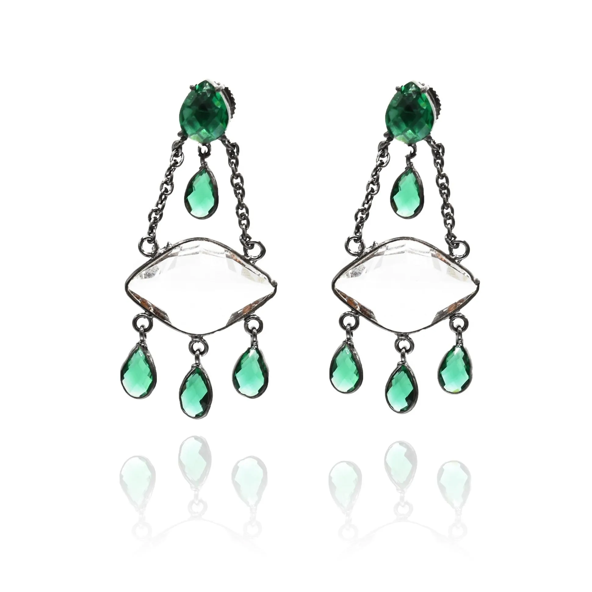 Crystal Colored Drops Earrings