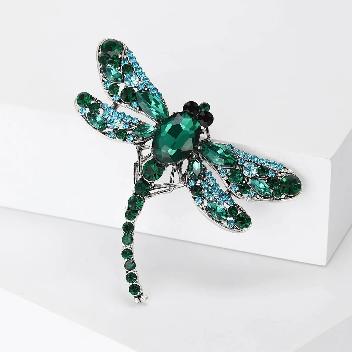 Crystal Dragonfly Brooches for Women Unisex Insect Pins Multi-coloured Optional Casual Party Accessories Gifts