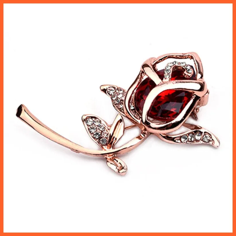 Crystal Flower Large Bow Brooch Pin | Fashion Wedding Pin Corsage Accessories