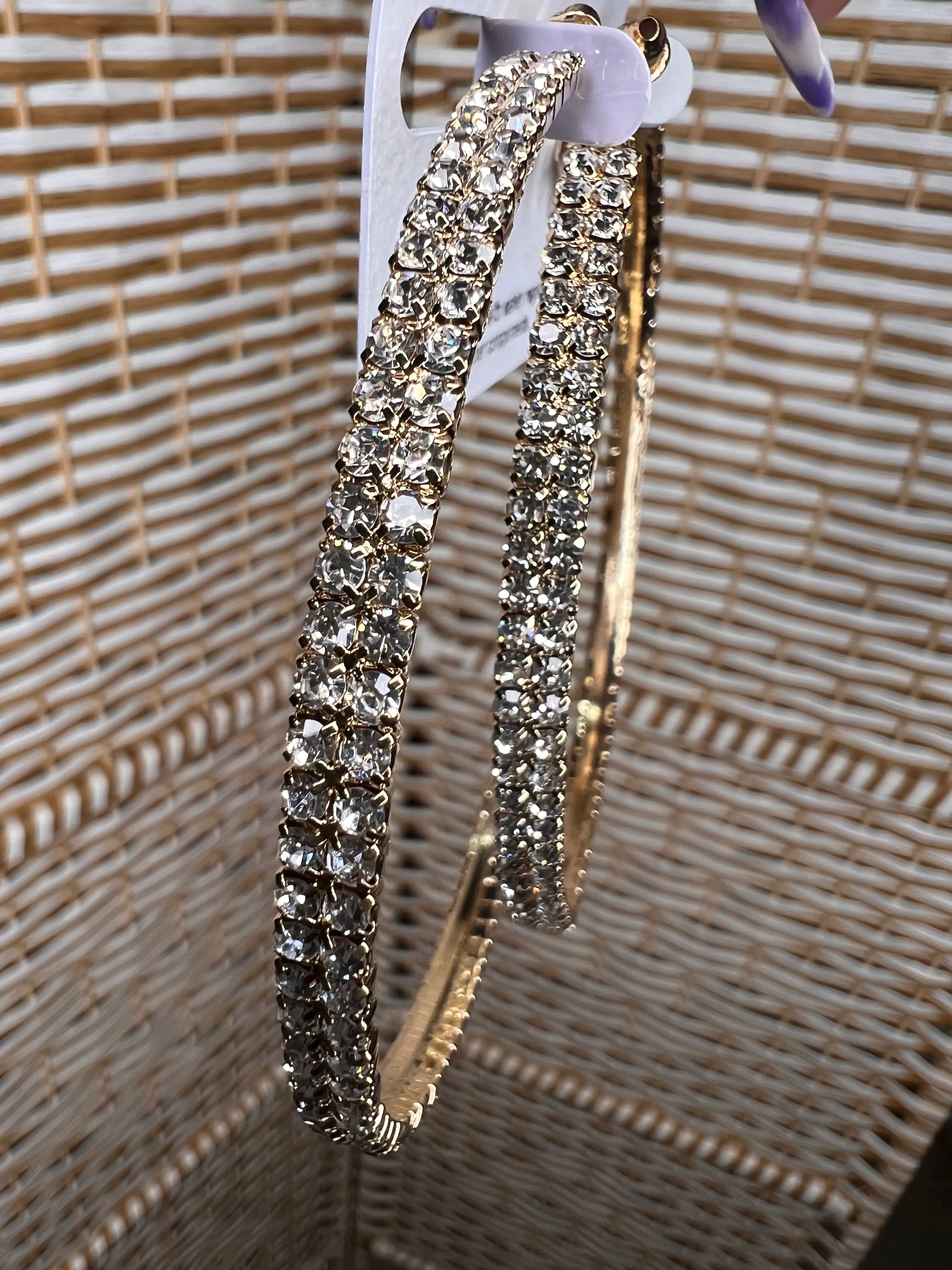 Crystal Iridescent Rhinestone Earrings