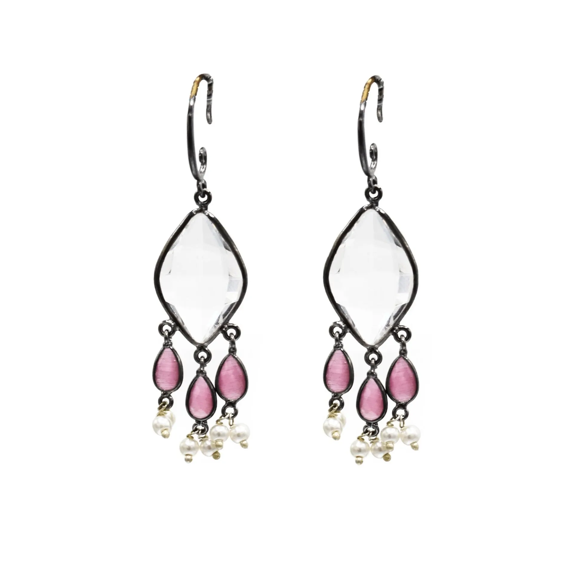 Crystal Pink Earrings