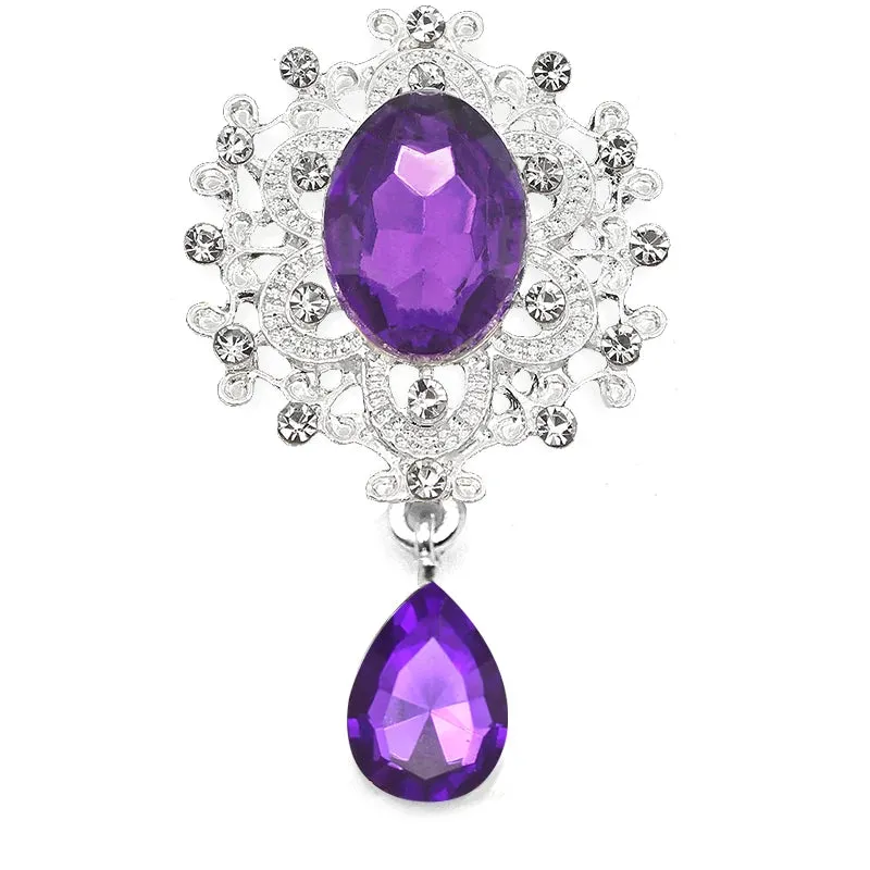 Crystal Rhinestone Brooch