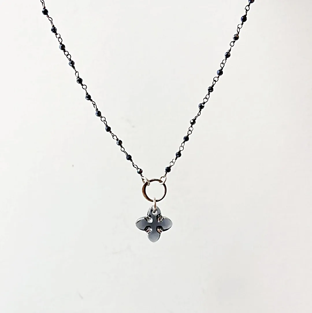 Crystal Tribal Cross Necklace and Earrings Set
