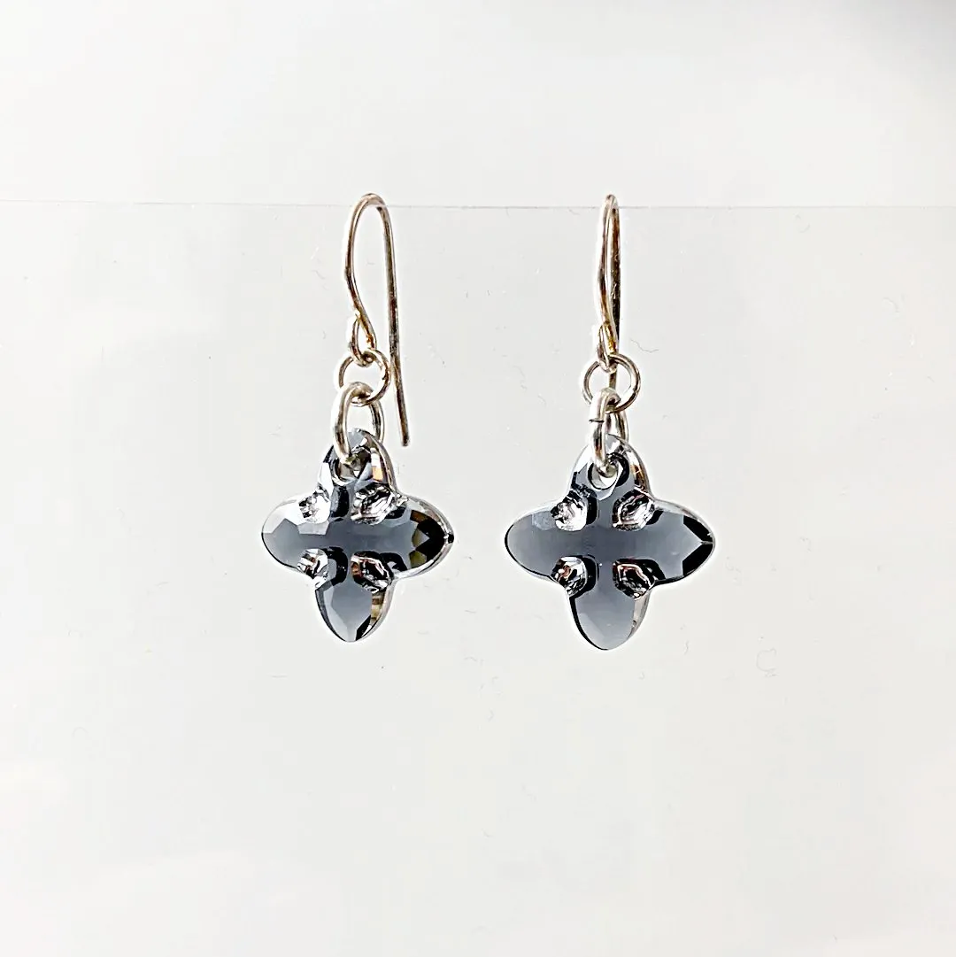 Crystal Tribal Cross Necklace and Earrings Set