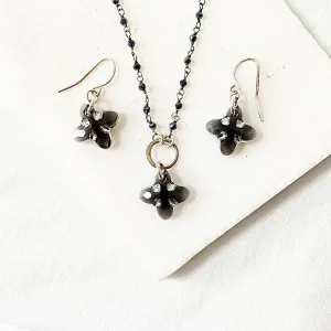 Crystal Tribal Cross Necklace and Earrings Set