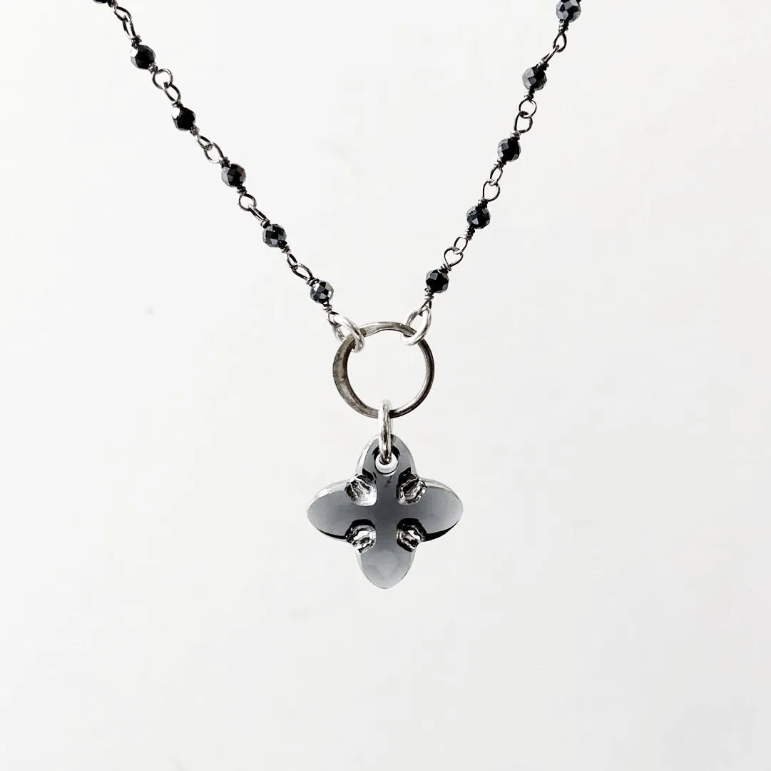 Crystal Tribal Cross Necklace and Earrings Set