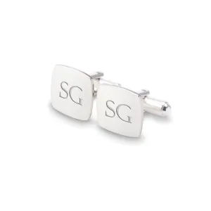 Custom Cufflinks Silver 925 Initial cufflinks Engraved cufflinks Husband Gift Personalized Gift for Men Wedding cufflinks, Gift Message, Box, Handmade