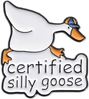 Cute Animal Enamel Pins Duck Goose Chick Brooch for Women and Men, Funny Goose Enamel Lapel Pin Silly Goose Brooch Accessories for Women and Men