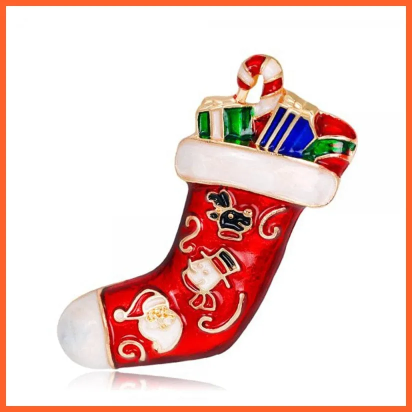 Cute Christmas Brooch For Everyone | Snowman Santa Claus Tree Deer Bell Hat Rhinestone Enamel