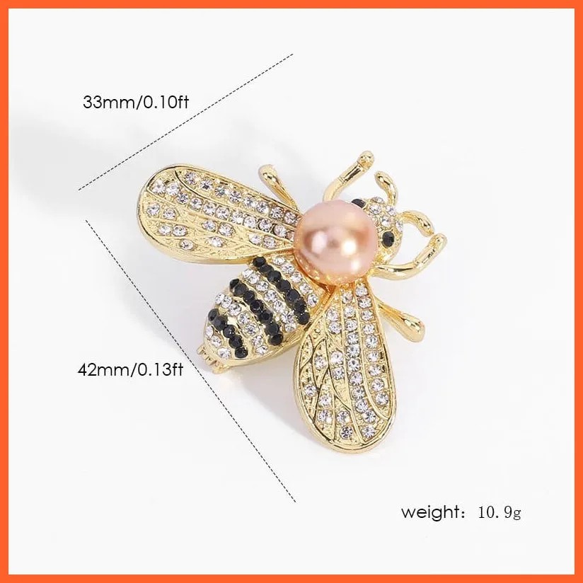 Cute Pearl Bee Brooches
