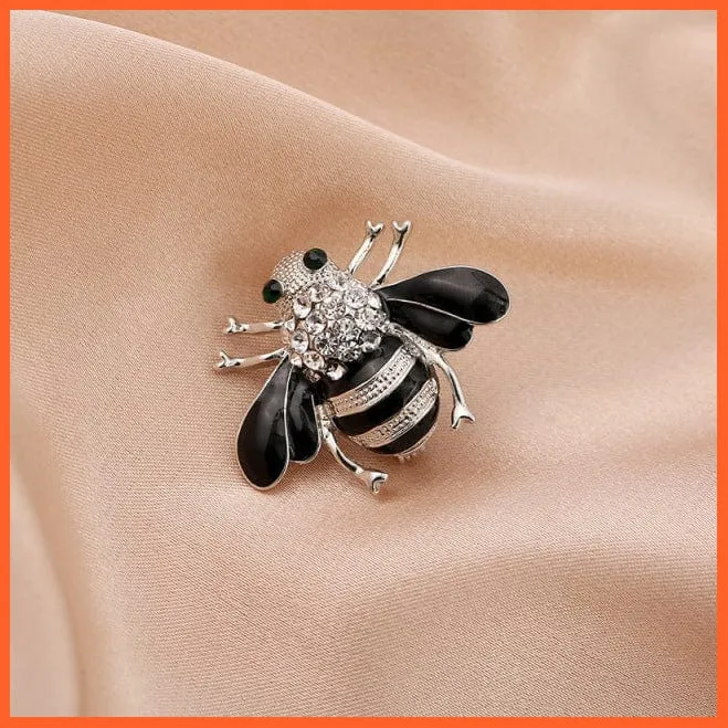 Cute Rhinestone Bee Brooch Women  Accessories | Insect Pearl Corsage Brooches