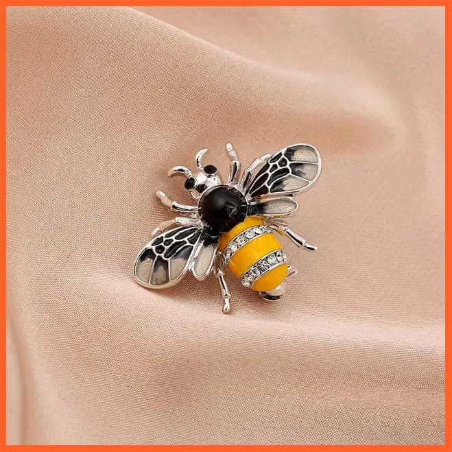 Cute Rhinestone Bee Brooch Women  Accessories | Insect Pearl Corsage Brooches