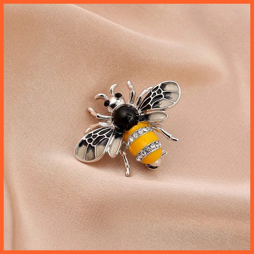 Cute Rhinestone Bee Brooch Women  Accessories | Insect Pearl Corsage Brooches
