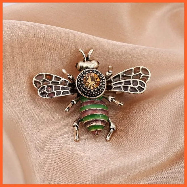 Cute Rhinestone Bee Brooch Women  Accessories | Insect Pearl Corsage Brooches