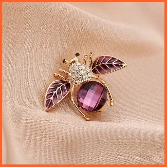 Cute Rhinestone Bee Brooch Women  Accessories | Insect Pearl Corsage Brooches