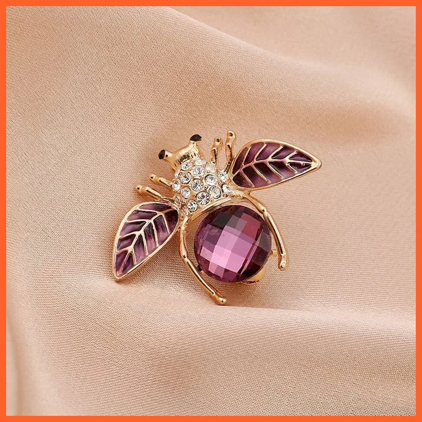 Cute Rhinestone Bee Brooch Women  Accessories | Insect Pearl Corsage Brooches