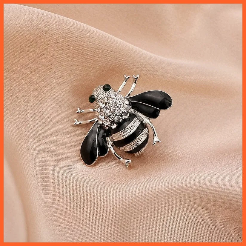 Cute Rhinestone Bee Brooch Women  Accessories | Insect Pearl Corsage Brooches