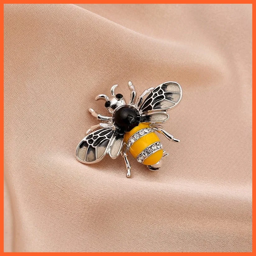 Cute Rhinestone Bee Brooch Women  Accessories | Insect Pearl Corsage Brooches