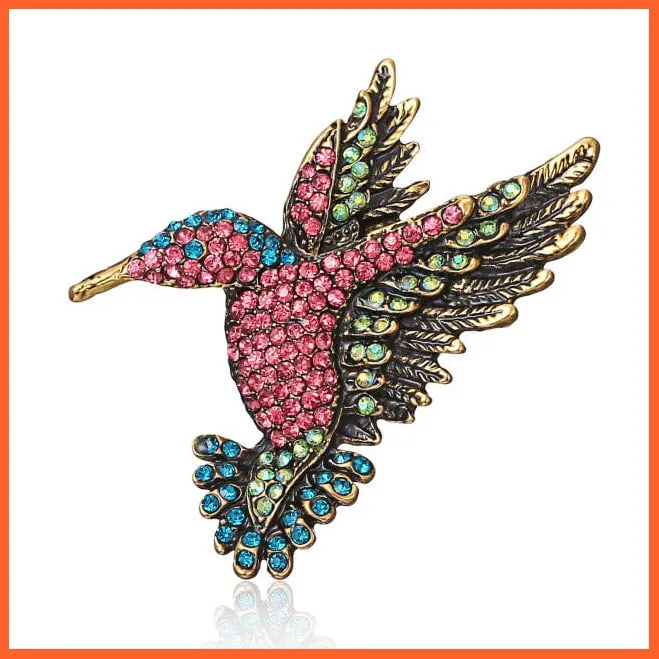 Cute Vivid Flying Bird Brooch Women | Phoenix Pigeon Flamingo Pin Buckle Badge