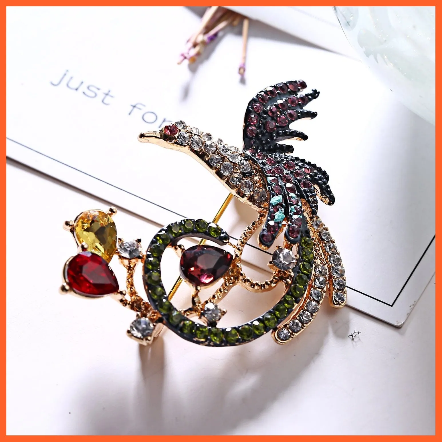 Cute Vivid Flying Bird Brooch Women | Phoenix Pigeon Flamingo Pin Buckle Badge