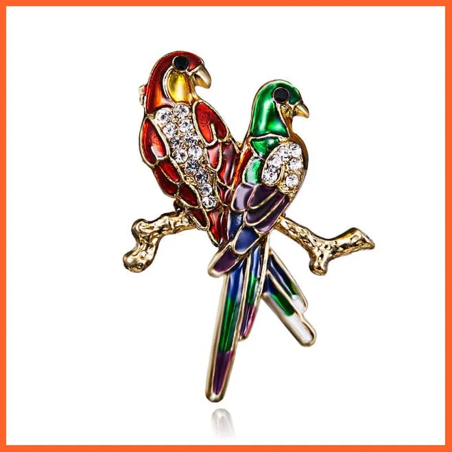 Cute Vivid Flying Bird Brooch Women | Phoenix Pigeon Flamingo Pin Buckle Badge