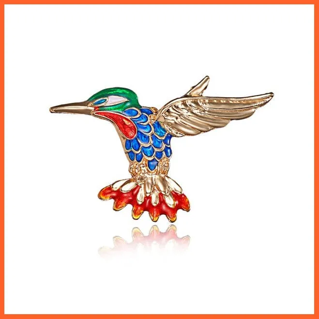 Cute Vivid Flying Bird Brooch Women | Phoenix Pigeon Flamingo Pin Buckle Badge