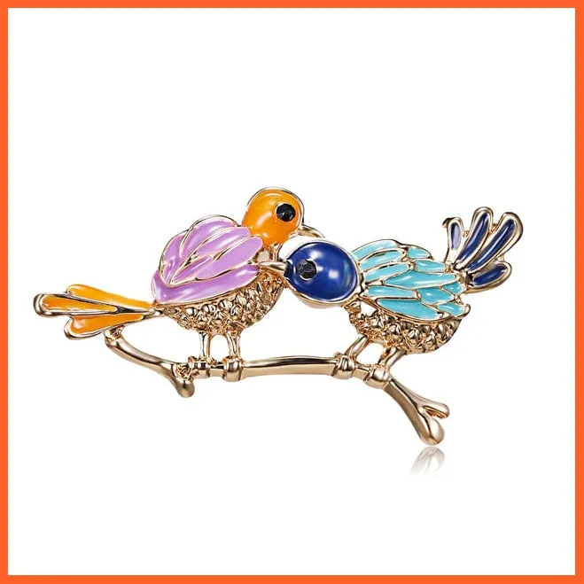 Cute Vivid Flying Bird Brooch Women | Phoenix Pigeon Flamingo Pin Buckle Badge
