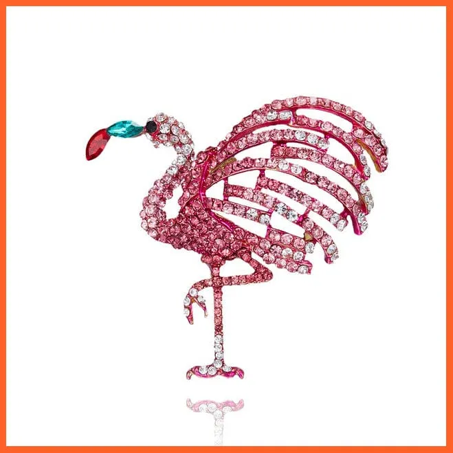 Cute Vivid Flying Bird Brooch Women | Phoenix Pigeon Flamingo Pin Buckle Badge