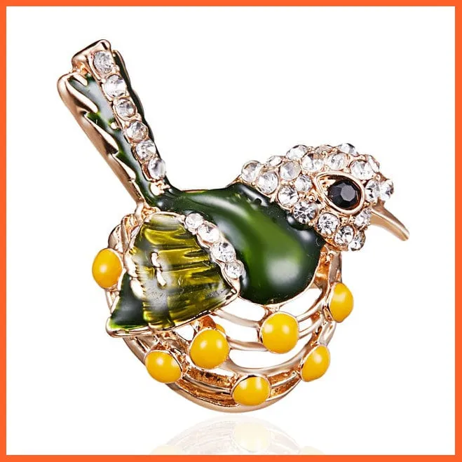 Cute Vivid Flying Bird Brooch Women | Phoenix Pigeon Flamingo Pin Buckle Badge