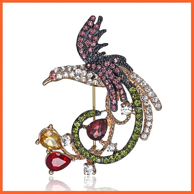 Cute Vivid Flying Bird Brooch Women | Phoenix Pigeon Flamingo Pin Buckle Badge