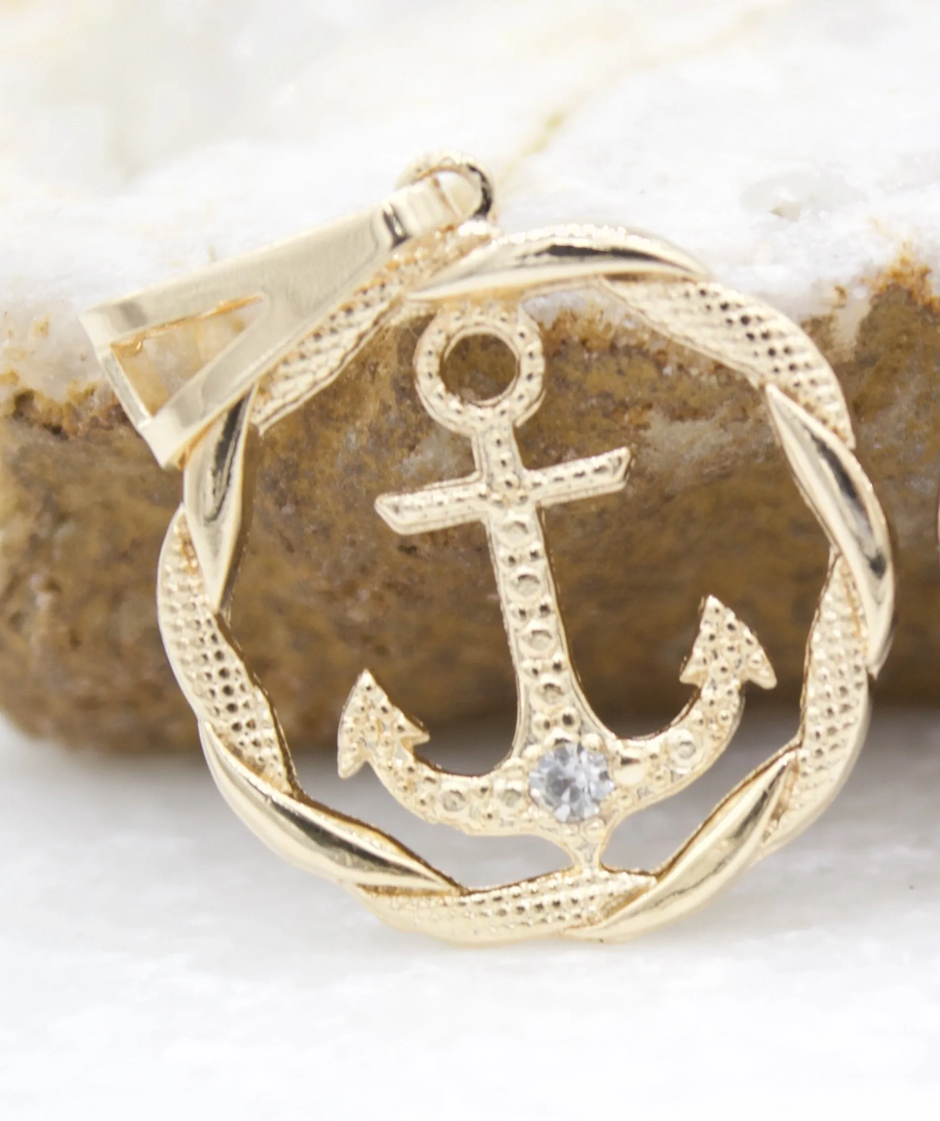 Dainty 18k Gold Filled Anchor Charm Tiny Delicate Pendant