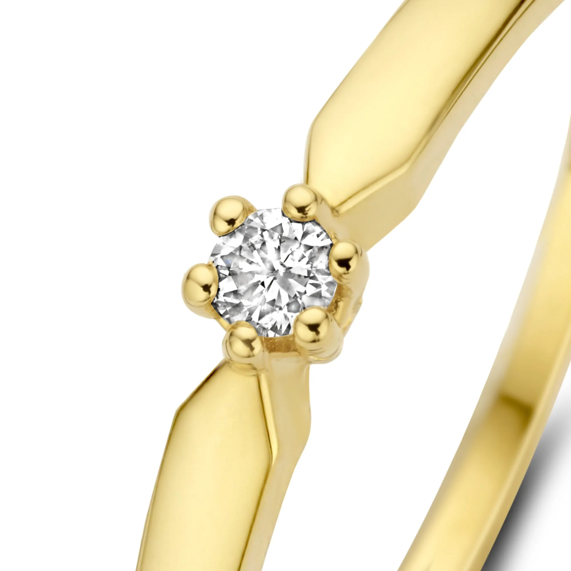 De la Paix Emily 14 karat gold ring with diamond 0.05 carat