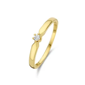 De la Paix Emily 14 karat gold ring with diamond 0.05 carat