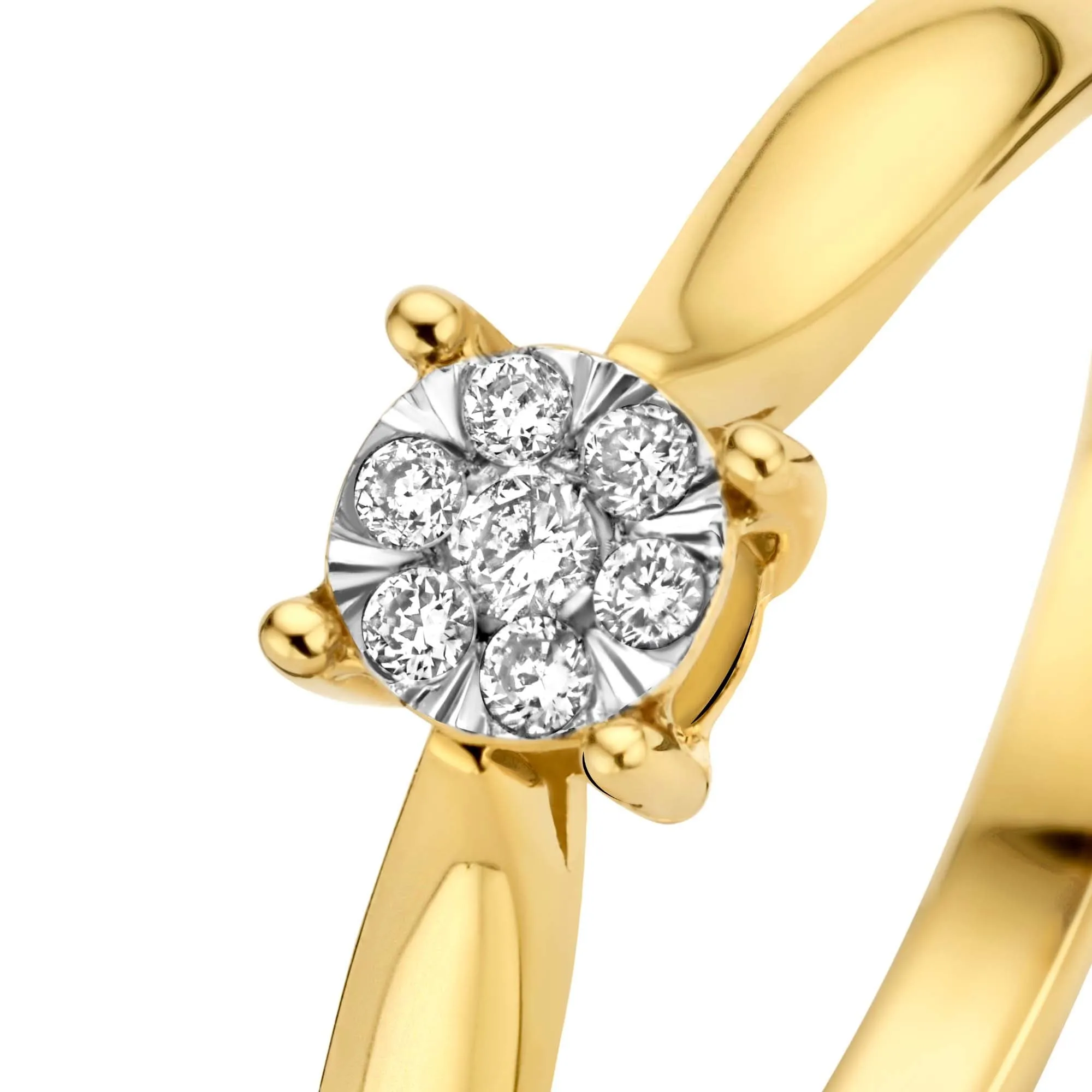 De la Paix Hanaé 14 karat gold ring with diamond 0.08 carat