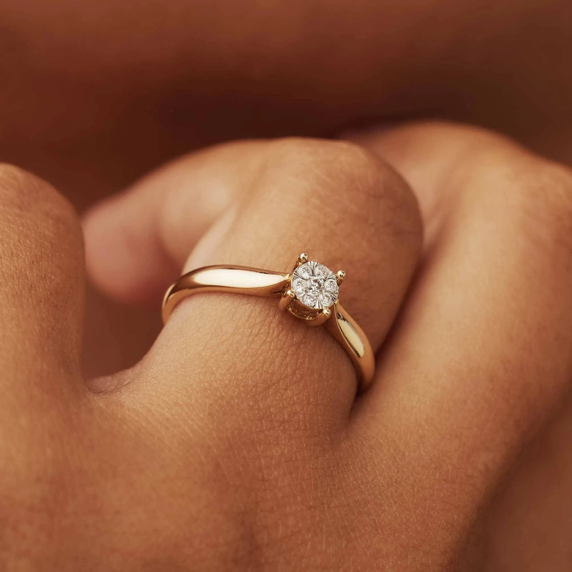 De la Paix Hanaé 14 karat gold ring with diamond 0.08 carat