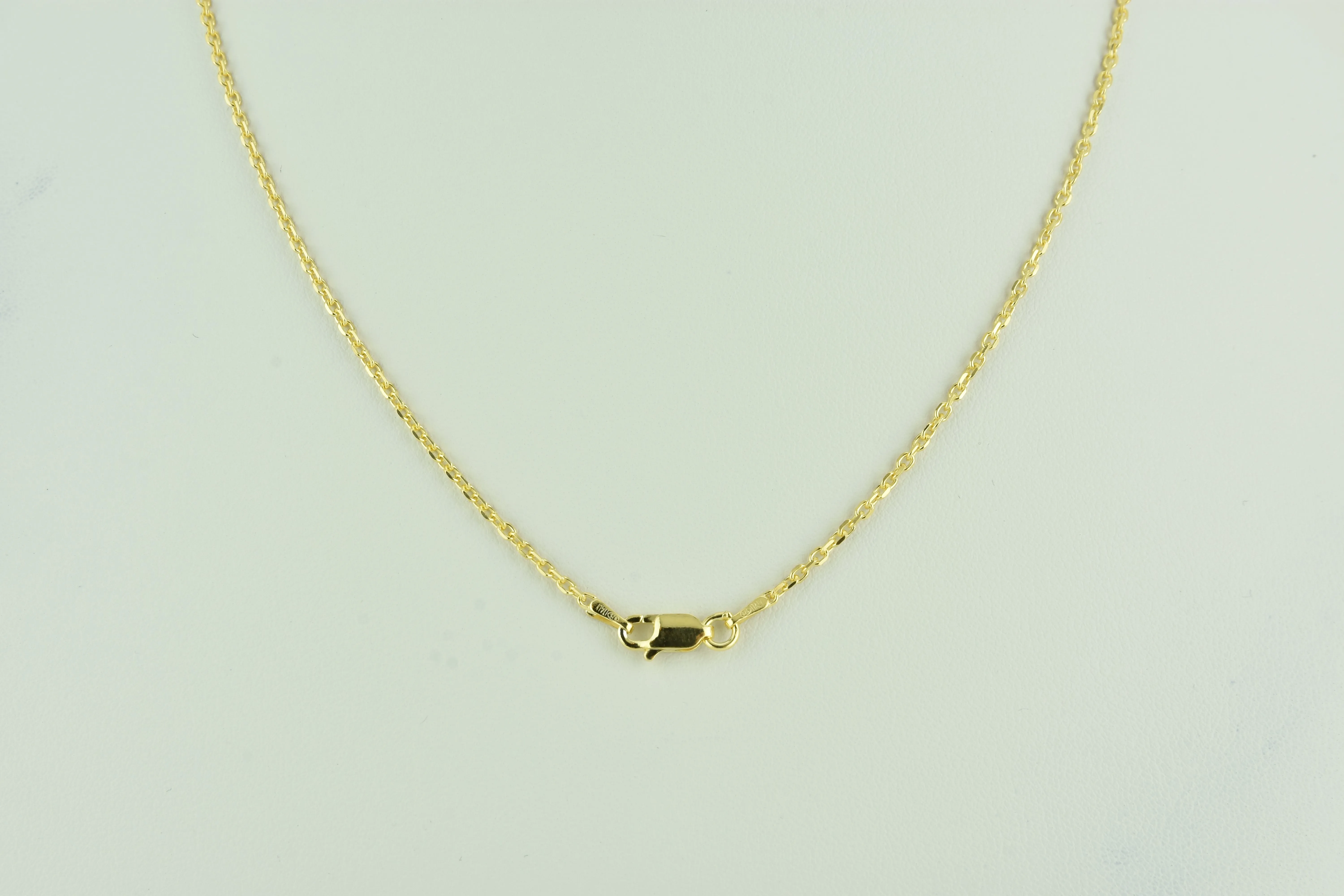 Delicate Link Italian Sterling Silver Chain in Yellow Gold plate