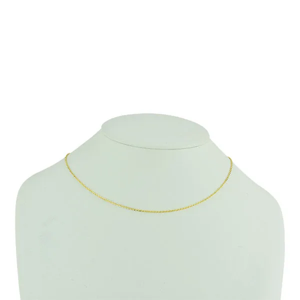 Delicate Link Italian Sterling Silver Chain in Yellow Gold plate