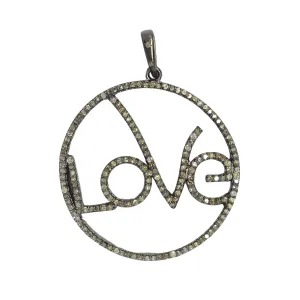 Delicate Love Diamond Round Pendant
