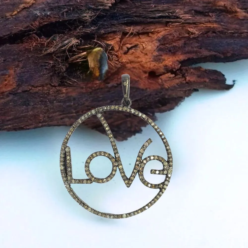 Delicate Love Diamond Round Pendant