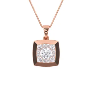 Delicate Princess Shape Bezel Pendant